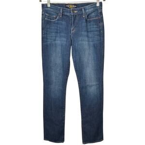 Lucky Brand Women's Sofia Straight Leg Cotton Denim Jeans Size 6 Medium Wash‎